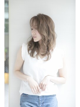 ルルディ バイ アフロディーテ銀座(luludi by APHRODITE) アンブレラカラー/こなれミディ/ウェーブパーマ/前髪/銀座