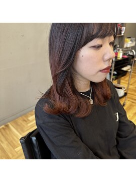 アルマヘアー(Alma hair by murasaki) ◎ミディアムスタイルのルビーカラー◎