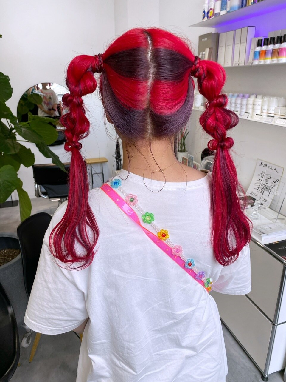 RITZY】セクションカラー☆ビビッドピンク☆ツインテール：L183790373