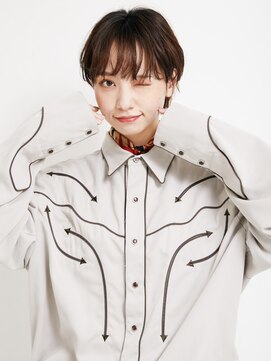 オンク 新宿(onk) 黒髪/グレーベージュ/レイヤーロング/前髪パーマ[新宿駅]