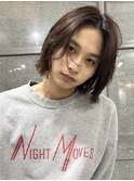 ▲メンズボブウルフ  メンズロング ワックスなしレイヤーカット