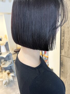 ミョンシル タッセルボブ_ボルドーカラー