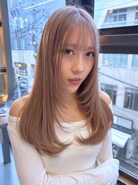 セプト 天神大名(SEPT.) ミルクティーベージュ　ケアブリーチ ロングレイヤー 髪質改善