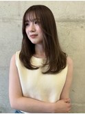 【韓国】柔らかベージュレイヤーカット