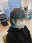 ターコイズブルー【山口市美容室】【山口市ハイトーン】
