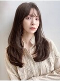 20代30代40代シースルーバング美髪大人可愛いゆるふわカール