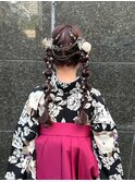 ツイン編みおろし