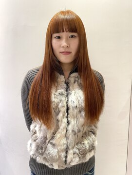 マイル 渋谷(mile) ブリーチなしダブルカラー×オレンジカラー