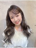 ゆるふわ韓国風/透明感カラー/オリーブグレージュ