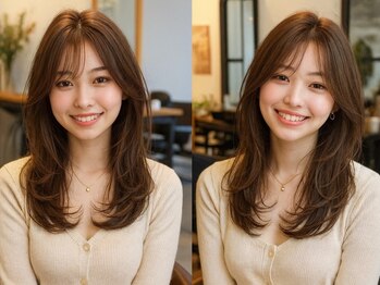 リリノ 豊中曽根店(Lirino.Co)の写真/【曽根駅1分☆】可愛いは顔周りで決まる!骨格・髪質に合う顔周りレイヤーカットで似合わせ×小顔みせ効果◎