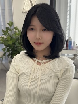 アマトウキョウスマートサロン(AMA TOKYO×Smart Salon) くびれレイヤー/顔まわりカット/レイヤーカット/小顔ヘア