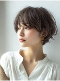 大人ショートレイヤー白髪ぼかし脱白髪染め40代50代60代原宿