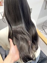 ラミエバイメルト 下北沢(lamie by melt) 花田レイヤーカットダークグレージュオリーブベージュ下北沢韓国