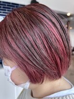 リドル ヘアー 駒生店(Riddle HAIR)&nbsp;ツヤ感たっぷり大人可愛いピンクボブ