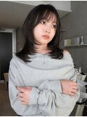 ミディアムハッシュカット#1