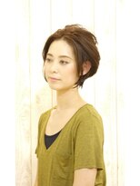 エルブロッサム 北上尾店(L-Blossom)&nbsp;20代30代40代大人可愛い　アッシュカラーショートスタイル