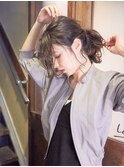 【Lalei】センターパート無造作ポニーテール　表参道/青山