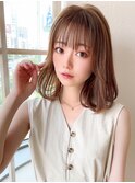 アフロートeri　鎖骨ワンレンボブ　髪質改善　シースルーバング