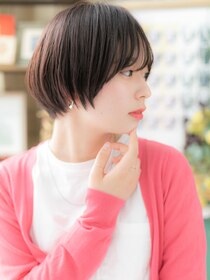 カバーヘアアンドスパ ブリス 浦和(COVER HAIR&SPA bliss) 黒髪くすみカラーミニボブショートマッシュa浦和20代30代40代