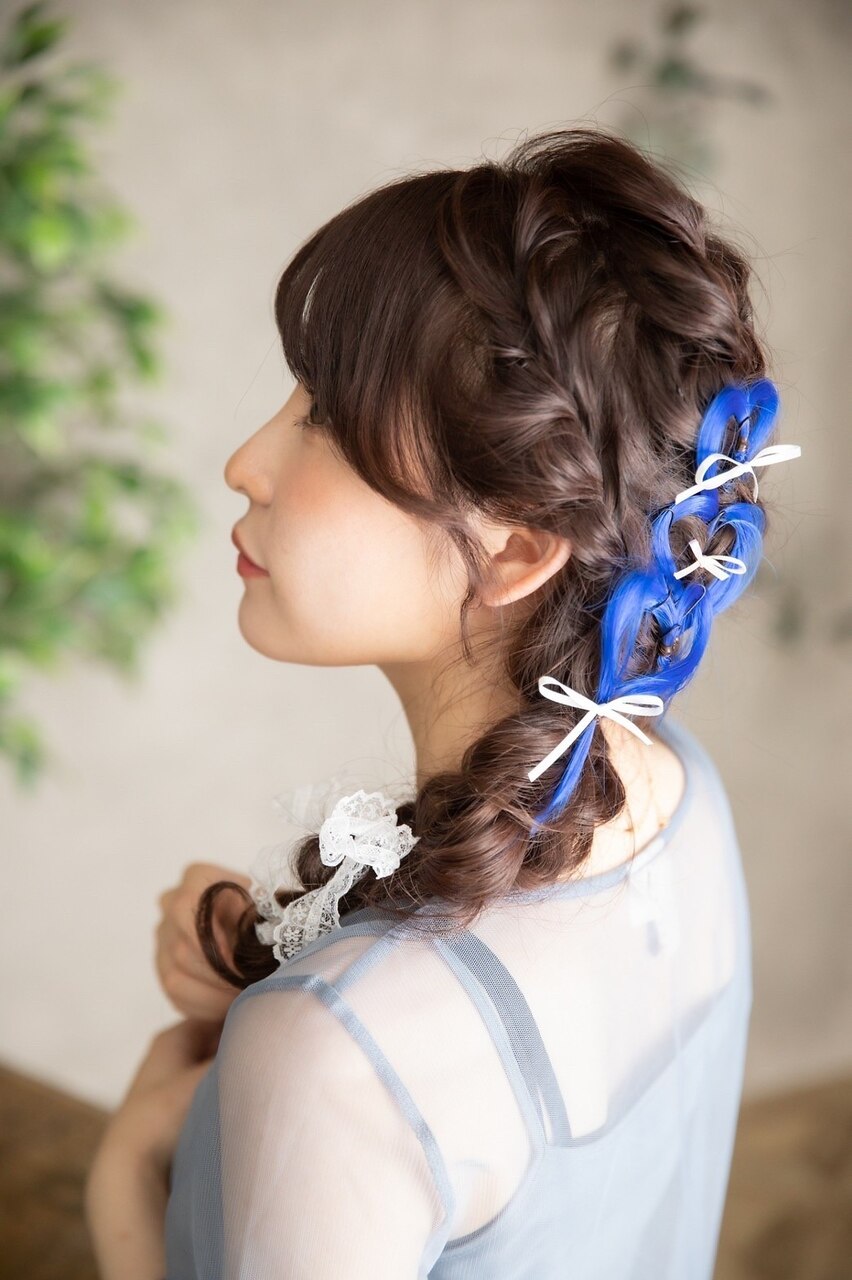 うちの子スタイル ハート編み ラベンダー