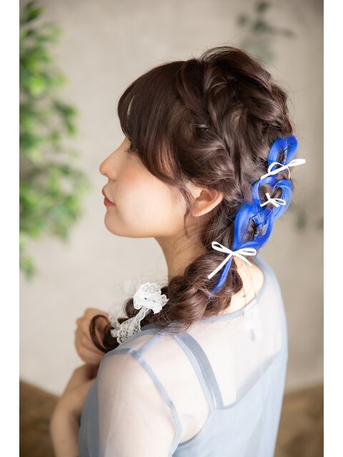 2025年春】ハートサイド編みおろし♪のヘアスタイル｜BIGLOBE Beauty