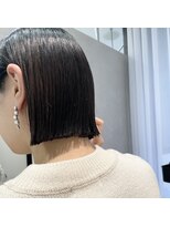 ヌーヴェル(nouvelle)&nbsp;切りっぱなしボブ×ダークグレージュ