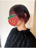 【あんstyle】ショートのインナーストロベリーレッド！