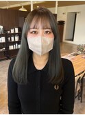 ダブルカラーブリーチオリーブグレージュ
