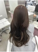 チョコブラウン♪くびれレイヤーカット  韓国ヘア