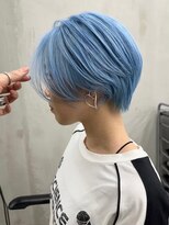 ギークス(GEEKS)&nbsp;【GEEKS渋谷】水色/くびれショートボブ/夏カラー/小顔/レイヤー