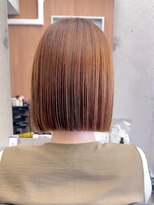 リン モアナバイヘッドライト 武蔵小杉2号店(lynn Moana by HEADLIGHT)&nbsp;lynn【武蔵小杉】#ヘイリーボブ#切りっぱなしボブ#オレンジ