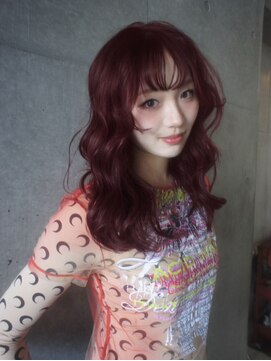 ナループロア ルームー(Nalu pu loa ROOMOO) ワインレッド/チェリーレッド/暖色カラー/ブリーチなしカラー