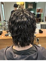 アトラクト バイ ラック 津田沼(Attract by LUCK)&nbsp;縦落ちウルフパーマ/津田沼/メンズパーマ/メンズ/ブリーチ