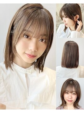 アフロート ルヴア(AFLOAT RUVUA) 小顔効果サイドバング&まとまる切りっぱなしボブ【髪質改善】★