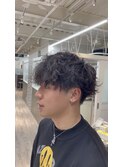 波パーマ　マッシュ　ツーブロック