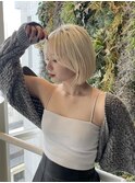 aRietta執印*ハイトーンカラー×切りっぱなしボブ