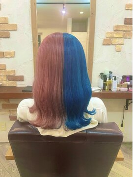 シュパーブ(SUPERBE) ハーフカラーでピンクブルー♪