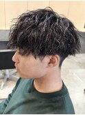 波巻きスパイラルパーマツイストスパイラルパーマメンズマッシュ