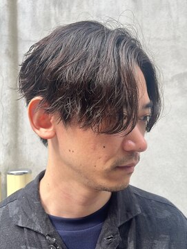 メンズココ 清澄白河店(MENS COCO) センターパートスパイラルパーマツーブロック刈り上げメンズヘア