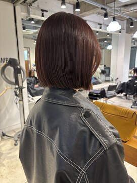 ダンボ(DUMBO) 【yosuke】ボブ/暖色カラー/ブリーチなしカラー/ワインレッド