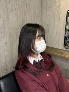 ラフィット 香椎(lafit) レイヤーカット暖色艶カラー