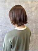 くびれボブ／透明感ブラウンカラー/アッシュブラウン