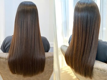 エンネ(enne)の写真/【岡山】《縮毛矯正ストレート+カット¥13000》縮毛矯正で、湿気や汗でもうねりナシ!朝のお手入れも簡単