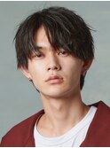 センターパート/ニュアンスパーマ/カルマパーマ/メンズ/眉毛