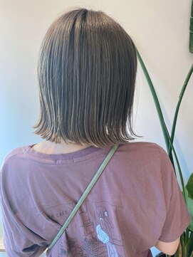 ロンドリゼル 札幌(Lond RiseL) オリーブグレー/前髪/ボブ/マロンベージュ/レイヤーカット/小顔