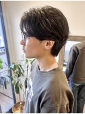 【早坂駆留】センターパート 吉祥寺 毛流れパーマ マッシュ