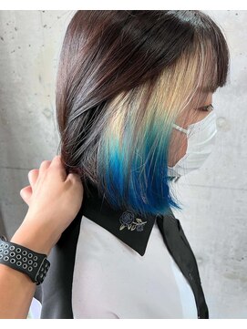 フラット(FLAT) インナーグラデーションブルー