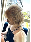 ゆるふわハーフアップ