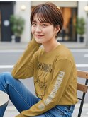 30代40代50代絶壁解消ひし形小顔前下がりショートボブ【越谷】