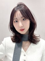 アグノス 青山(Agnos)&nbsp;大人ガーリー外ハネボブワンカールダークアッシュくびれヘア